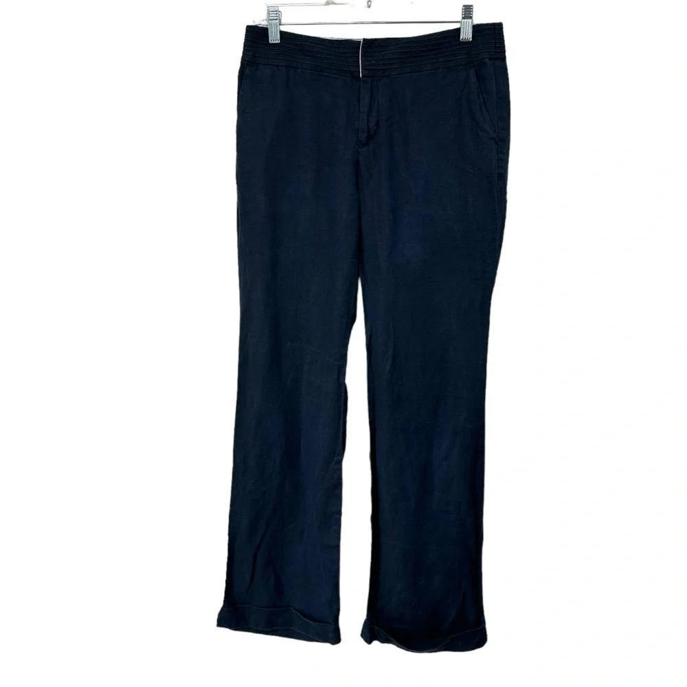 Banana Republic Martin Fit Navy Linen Pants, size 6